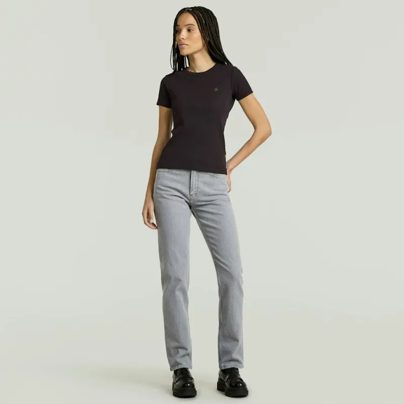 G-star Raw Shirts*Rib cap sleeve wmn dk black