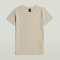 G-star Raw Shirts*Rib cap sleeve wmn dk brick