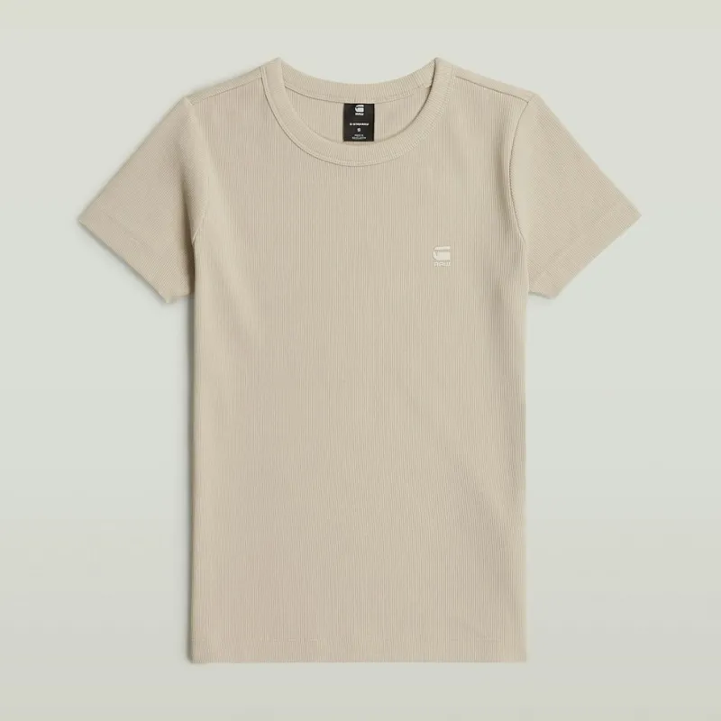 G-star Raw Shirts*Rib cap sleeve wmn dk brick