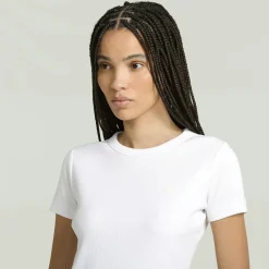 G-star Raw Shirts*Rib cap sleeve wmn white