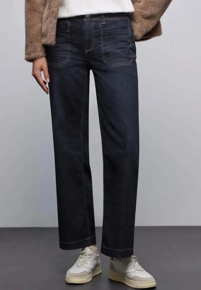 Street One Jeans*Rinsed Wide Leg Jeans rinsed wash