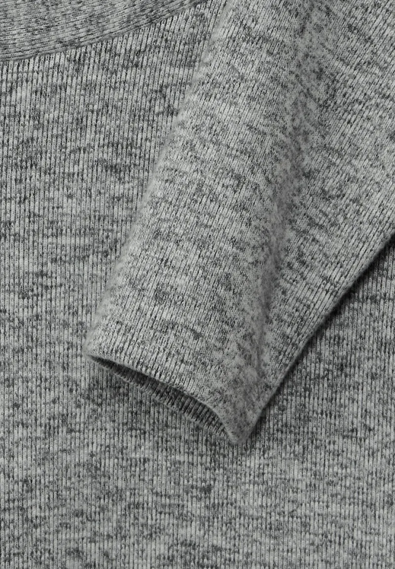 Cecil Shirts*Rippshirt in Melange black melange