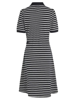 Tommy Hilfiger Kleider*RLX F&F STRIPE POLO DRS 1/2SLV breton stp desert sky- w white