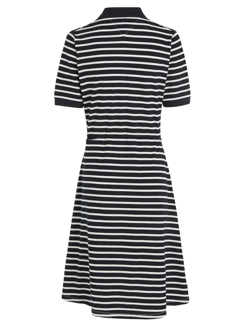 Tommy Hilfiger Kleider*RLX F&F STRIPE POLO DRS 1/2SLV breton stp desert sky- w white