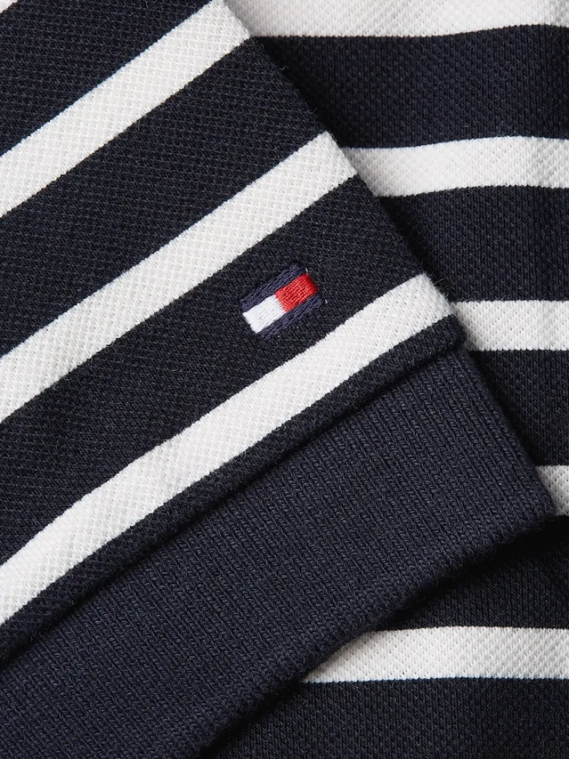 Tommy Hilfiger Kleider*RLX F&F STRIPE POLO DRS 1/2SLV breton stp desert sky- w white