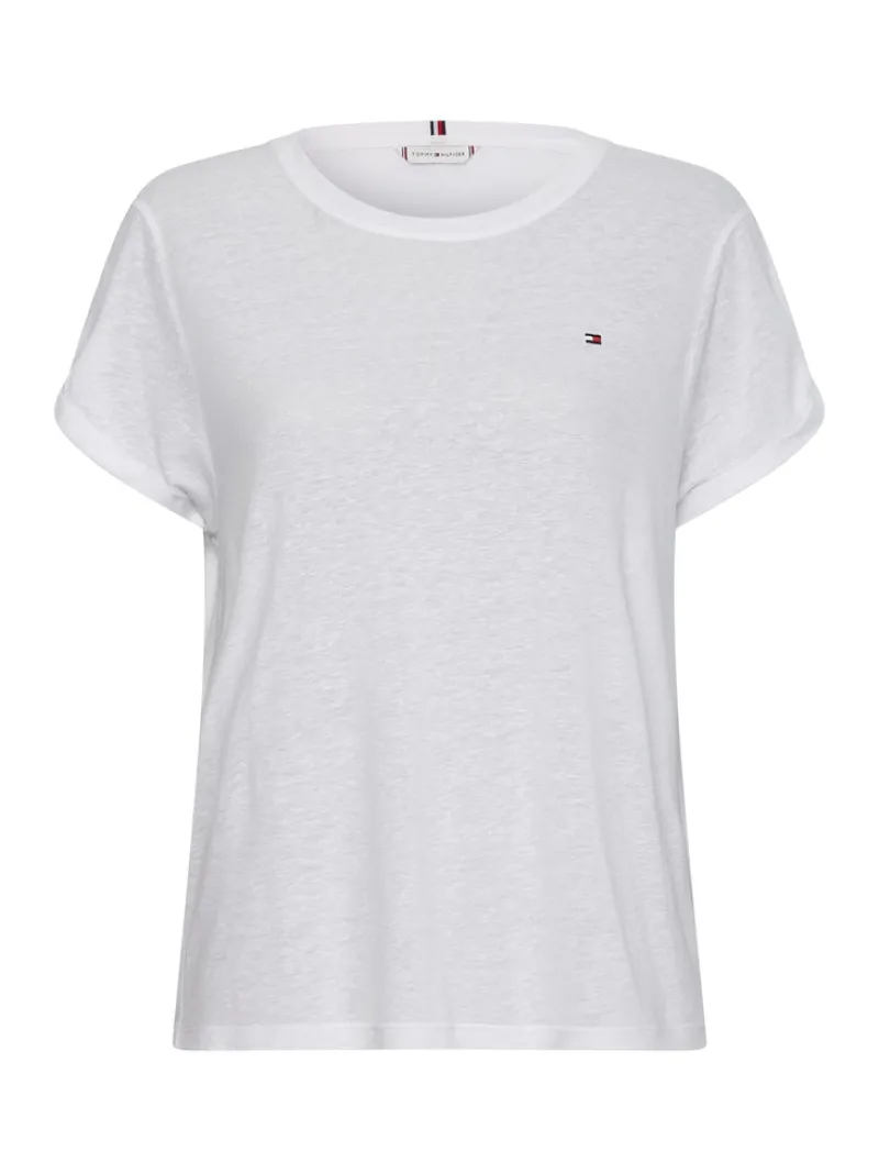 Tommy Hilfiger Shirts*RLX LINEN LYOCELL C-NK TOP SS white