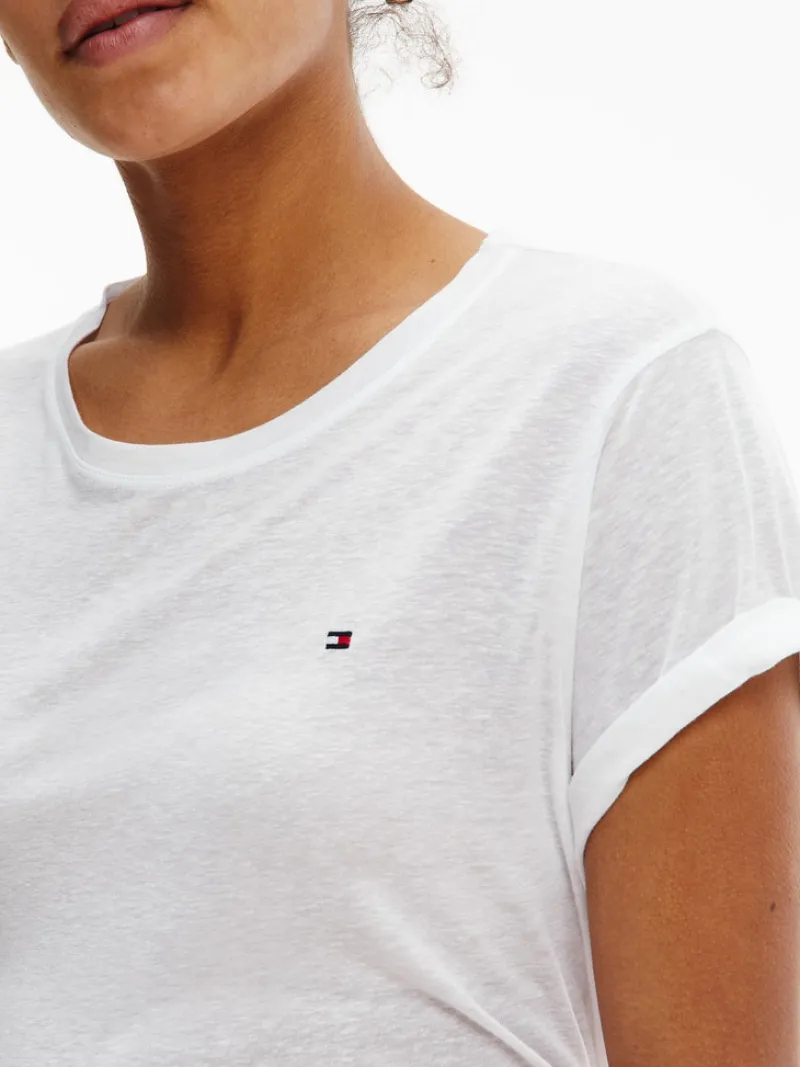 Tommy Hilfiger Shirts*RLX LINEN LYOCELL C-NK TOP SS white