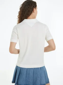 Tommy Hilfiger Shirts*RLX OPEN PLACKET LYOCELL POLO SS ecru