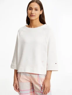 Tommy Hilfiger Pullover & Sweatshirts*RLX SLUB TERRY OPEN-NK SWTSHIRT ecru