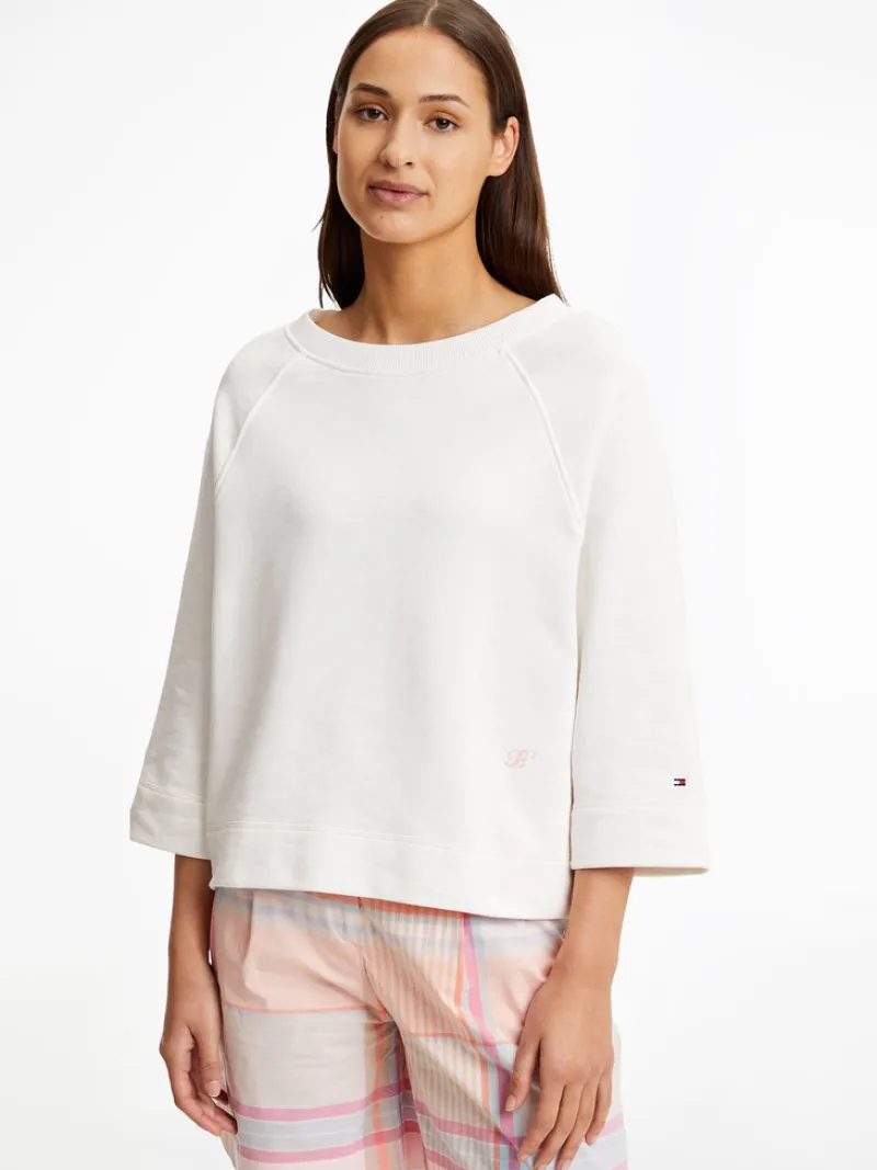 Tommy Hilfiger Pullover & Sweatshirts*RLX SLUB TERRY OPEN-NK SWTSHIRT ecru