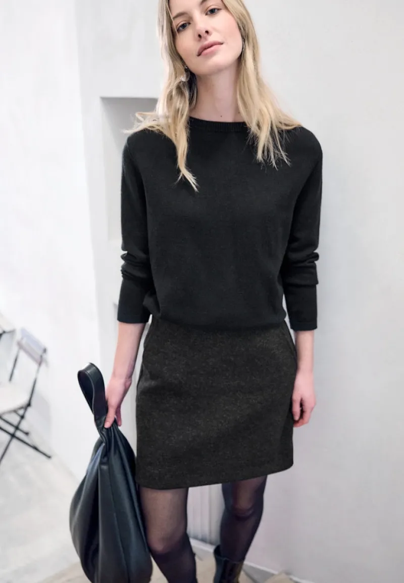 STREET ONE STUDIO Röcke*Rock in Wolloptik anthracite melange