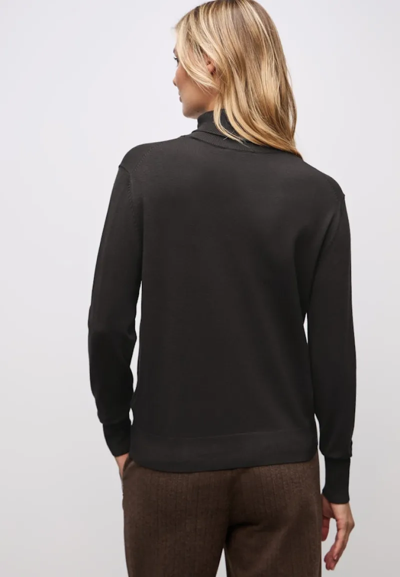 Street One Pullover & Sweatshirts*Rollkragenpullover darkest brown