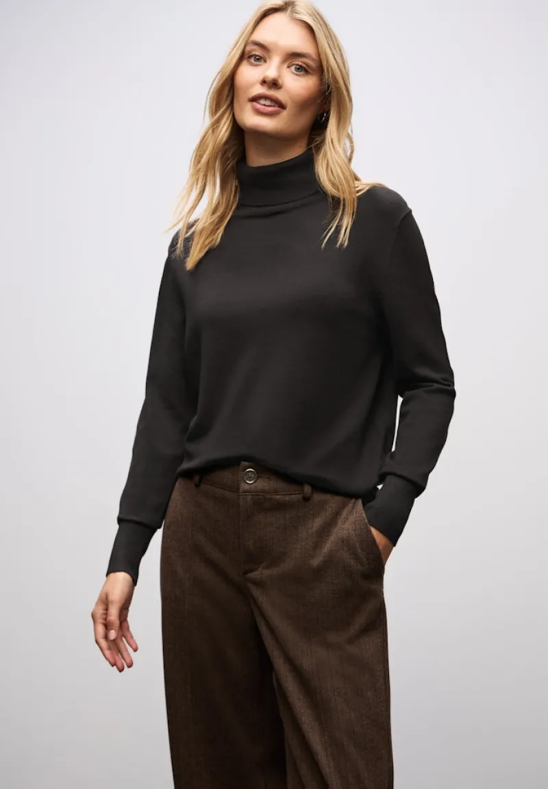Street One Pullover & Sweatshirts*Rollkragenpullover darkest brown