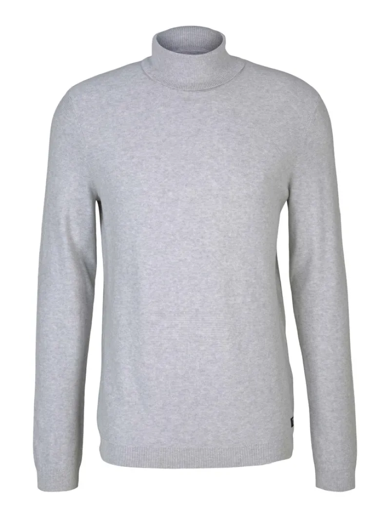 Tom Tailor Denim Pullover & Sweatshirts*Rollkragenpullover light stone grey melange