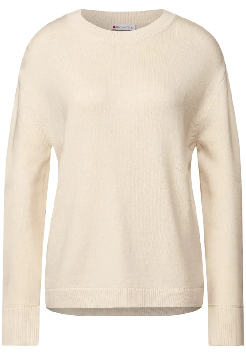 Street One Pullover & Sweatshirts*Rundhals Pullover tusk cream