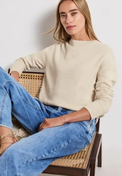 Street One Pullover & Sweatshirts*Rundhals Pullover tusk cream