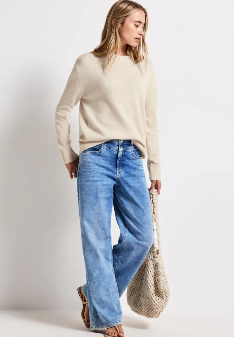 Street One Pullover & Sweatshirts*Rundhals Pullover tusk cream