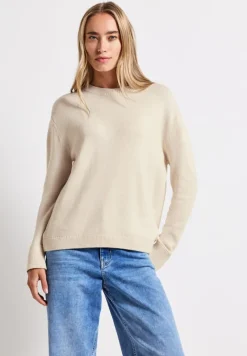 Street One Pullover & Sweatshirts*Rundhals Pullover tusk cream