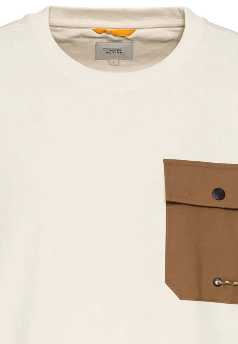 Camel Active Pullover & Sweatshirts|Big Boys*Rundhals Sweatshirt mit Brusttasche creme