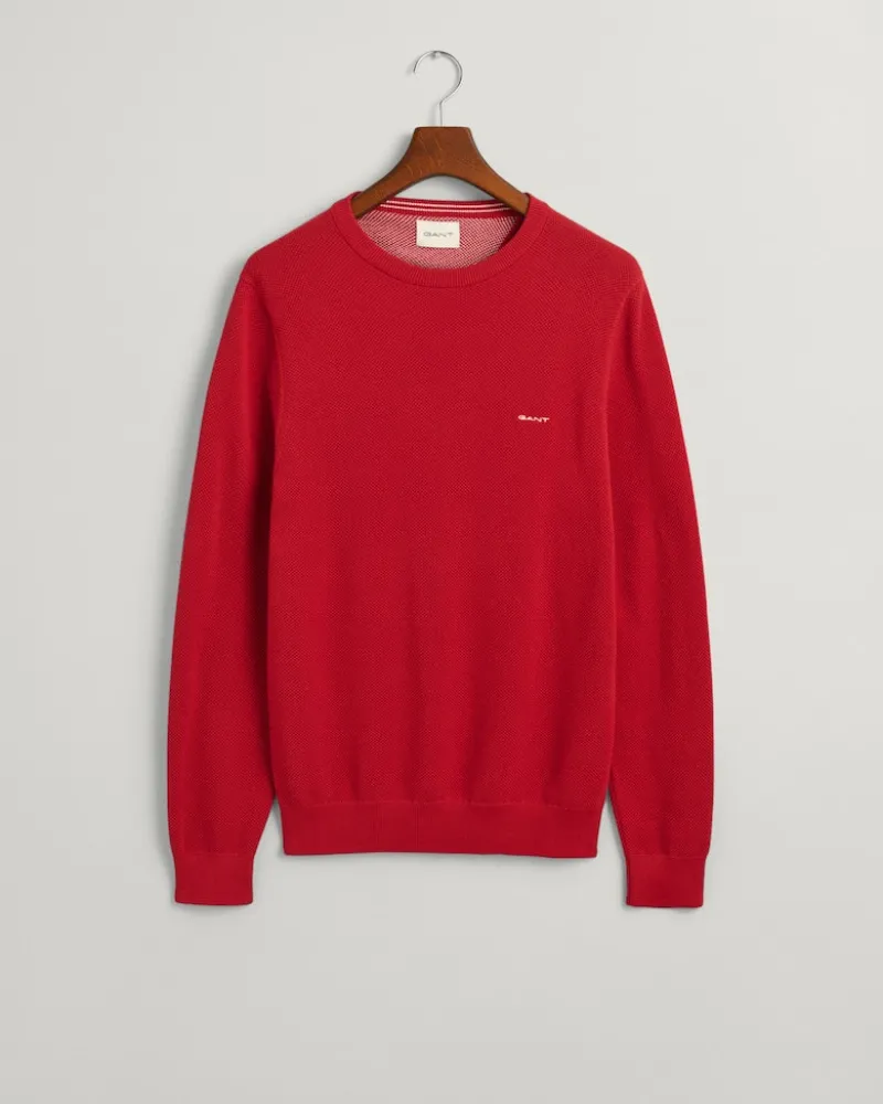 Gant Pullover & Sweatshirts|Big Boys*Rundhalspullover aus Baumwoll-Piqué ruby red