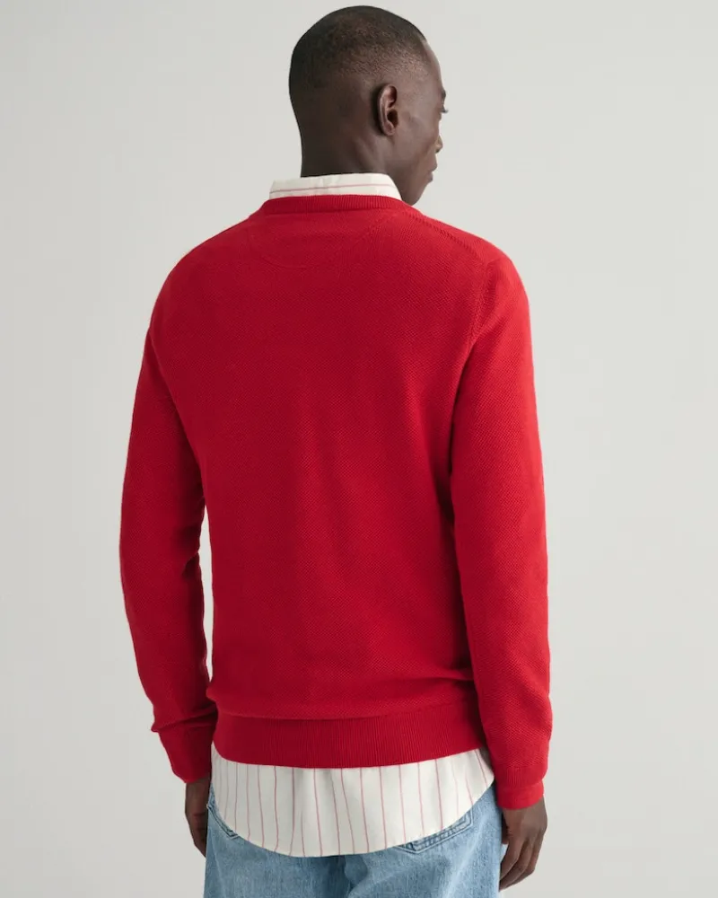 Gant Pullover & Sweatshirts|Big Boys*Rundhalspullover aus Baumwoll-Piqué ruby red