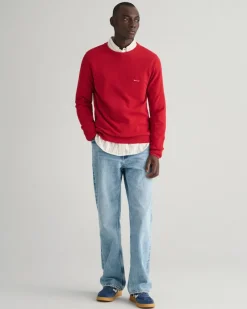 Gant Pullover & Sweatshirts|Big Boys*Rundhalspullover aus Baumwoll-Piqué ruby red