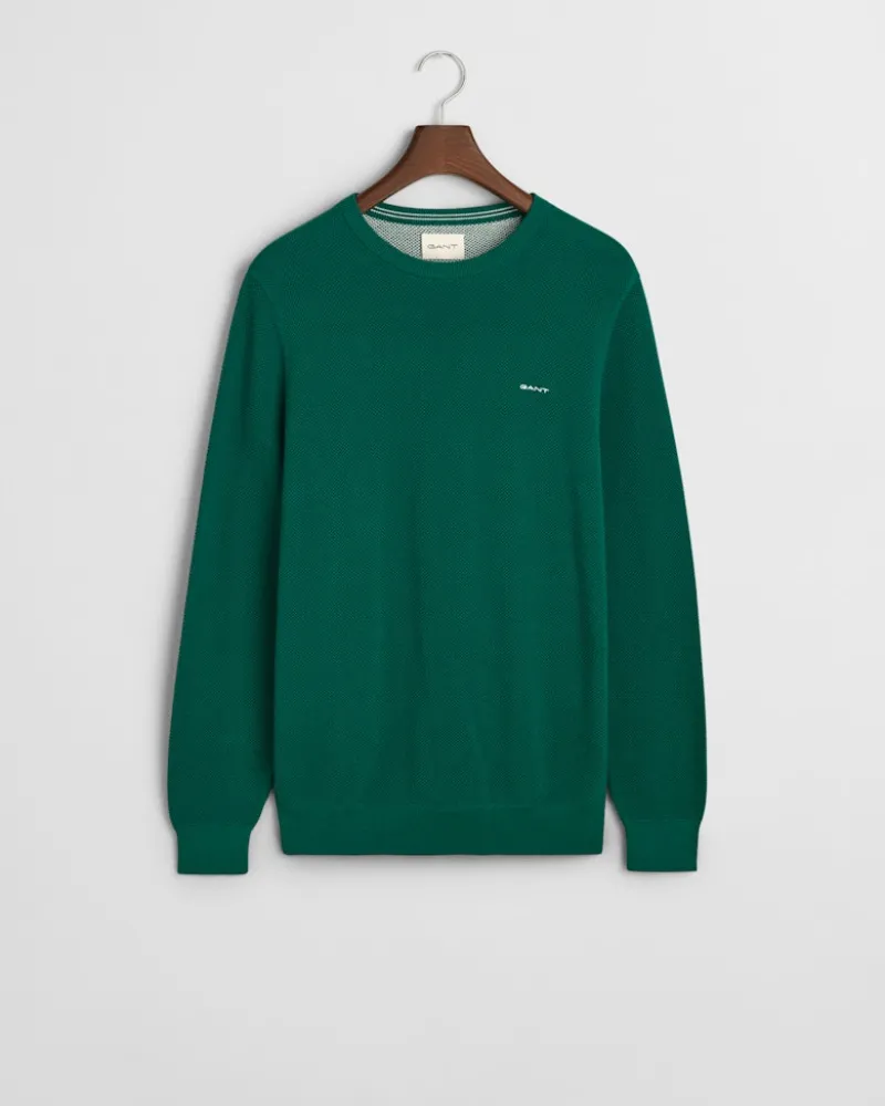 Gant Pullover & Sweatshirts|Big Boys*Rundhalspullover aus Baumwoll-Piqué deep forest green