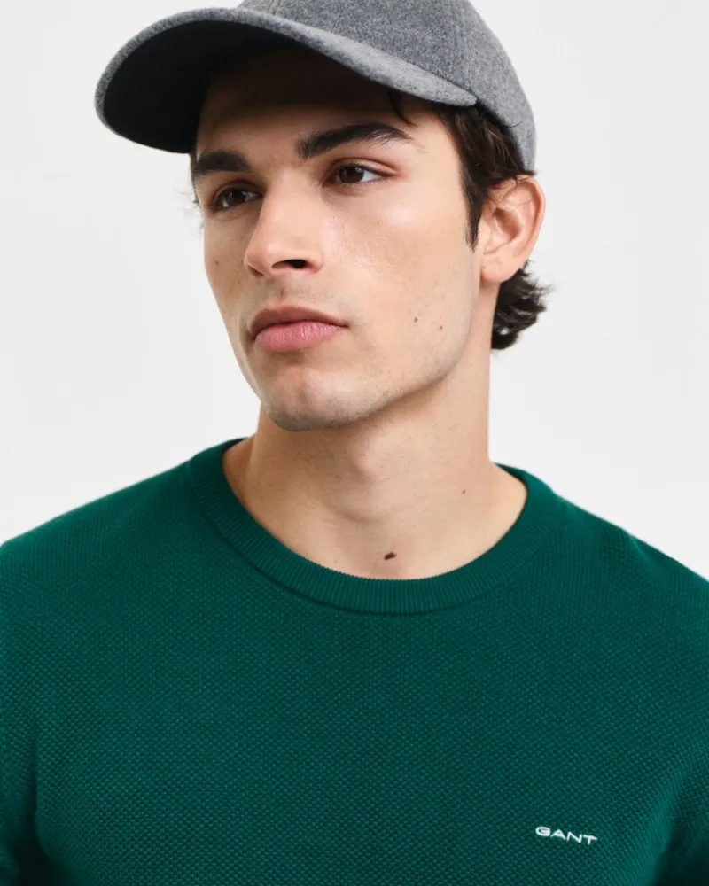 Gant Pullover & Sweatshirts|Big Boys*Rundhalspullover aus Baumwoll-Piqué deep forest green