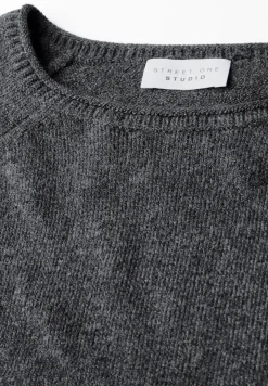 STREET ONE STUDIO Pullover & Sweatshirts*Rundhals-Pullover gravel grey mel.