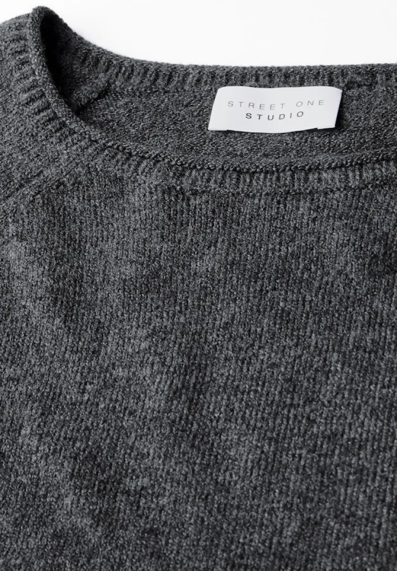 STREET ONE STUDIO Pullover & Sweatshirts*Rundhals-Pullover gravel grey mel.