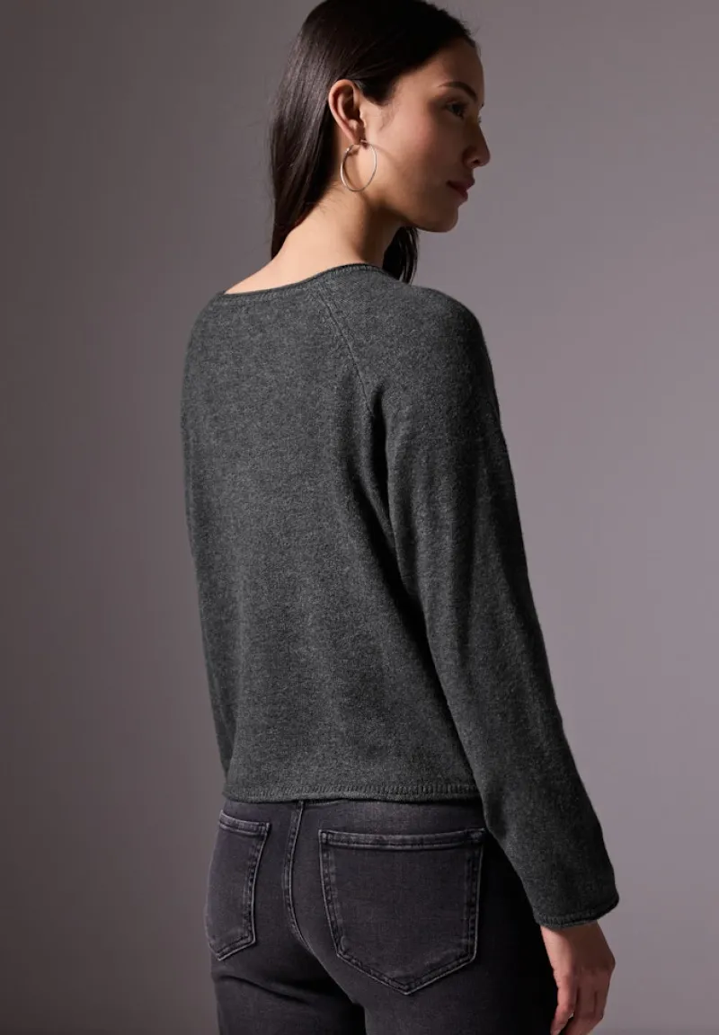 STREET ONE STUDIO Pullover & Sweatshirts*Rundhals-Pullover gravel grey mel.