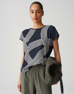 Opus Shirts*Sabethi print coal blue