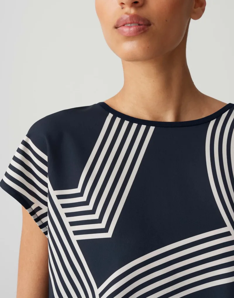 Opus Shirts*Sabethi print coal blue