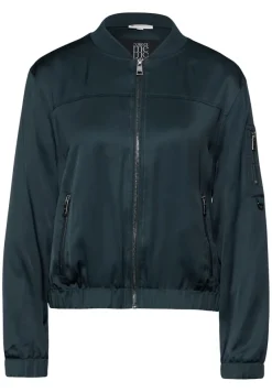 Street One Jacken*Satin-Blouson hunter green