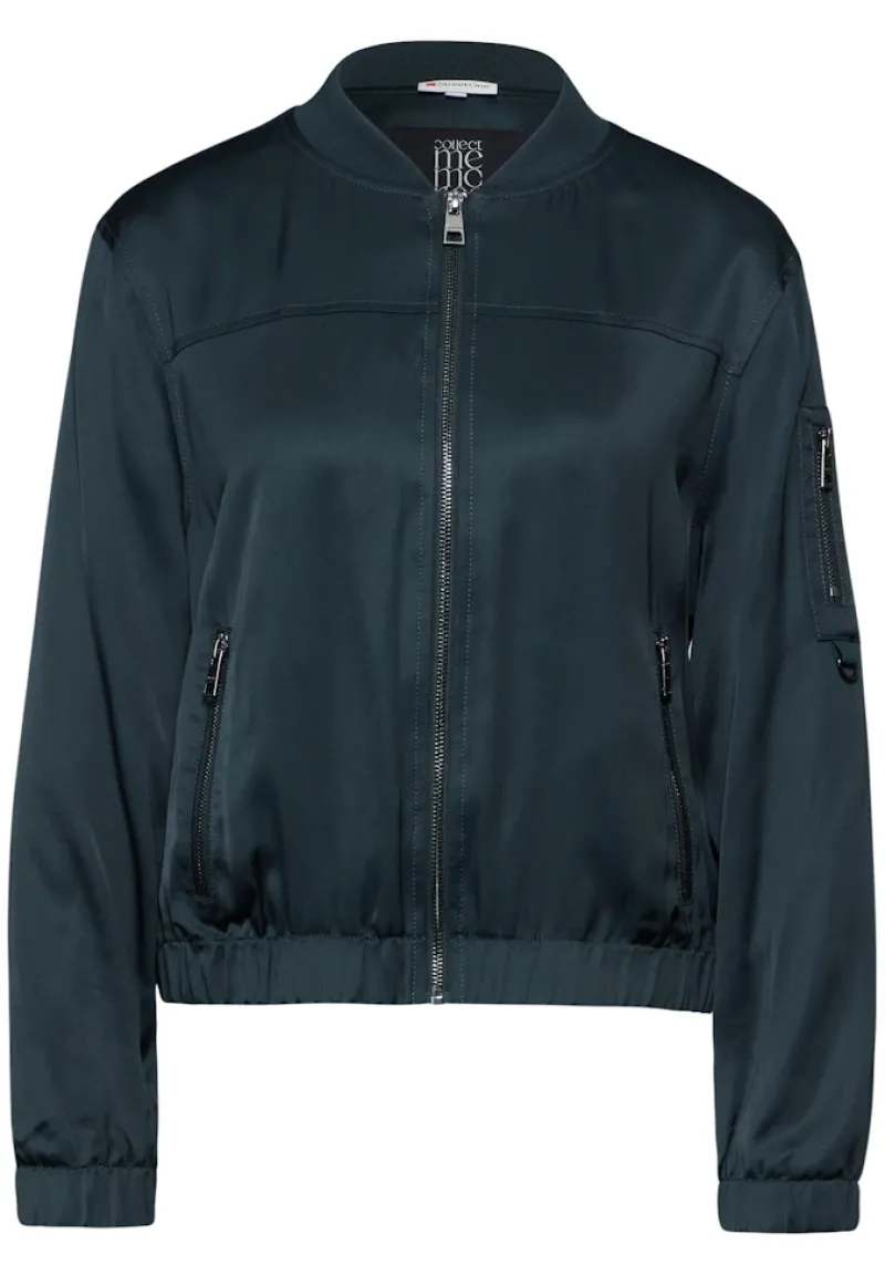 Street One Jacken*Satin-Blouson hunter green