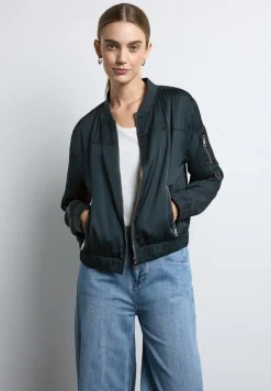 Street One Jacken*Satin-Blouson hunter green