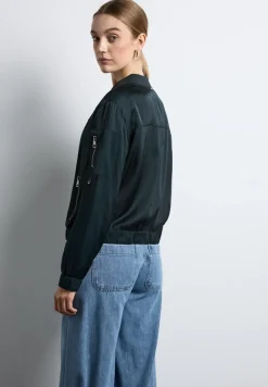 Street One Jacken*Satin-Blouson hunter green