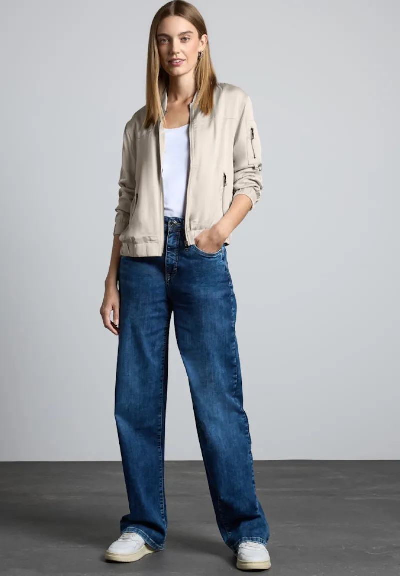 Street One Jacken*Satin-Blouson smooth sand beige