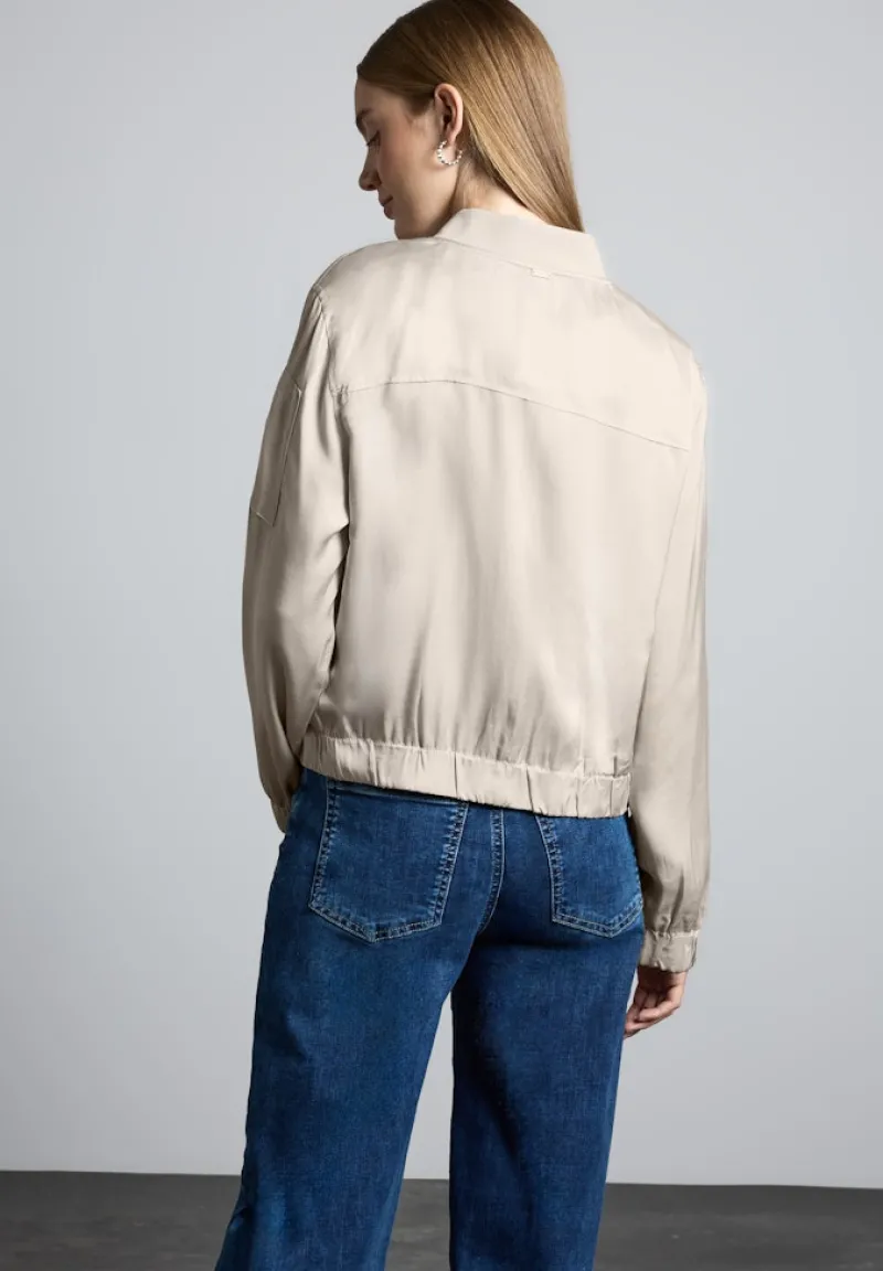 Street One Jacken*Satin-Blouson smooth sand beige