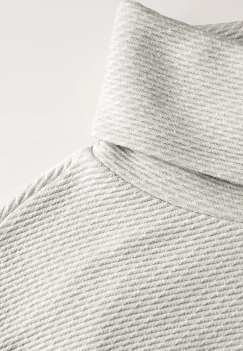 Street One Pullover & Sweatshirts*Schalkragen Strukturshirt heather grey