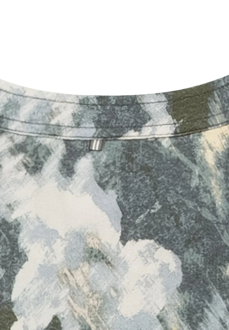 Camel Active Blusen*Schlupfbluse mit Stehkragen aop smoked khaki