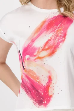 Monari Shirts*Schmetterling Blusenshirt off-white