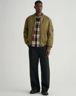 Gant Hemden|Big Boys*Schwere Twill-Hemdjacke mit Karomuster vintage cream