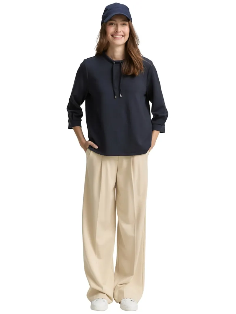 Tom Tailor Shirts*Scuba Langarmshirt mit Kordelzug lunar eclipse