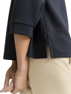 Tom Tailor Shirts*Scuba Langarmshirt mit Kordelzug lunar eclipse