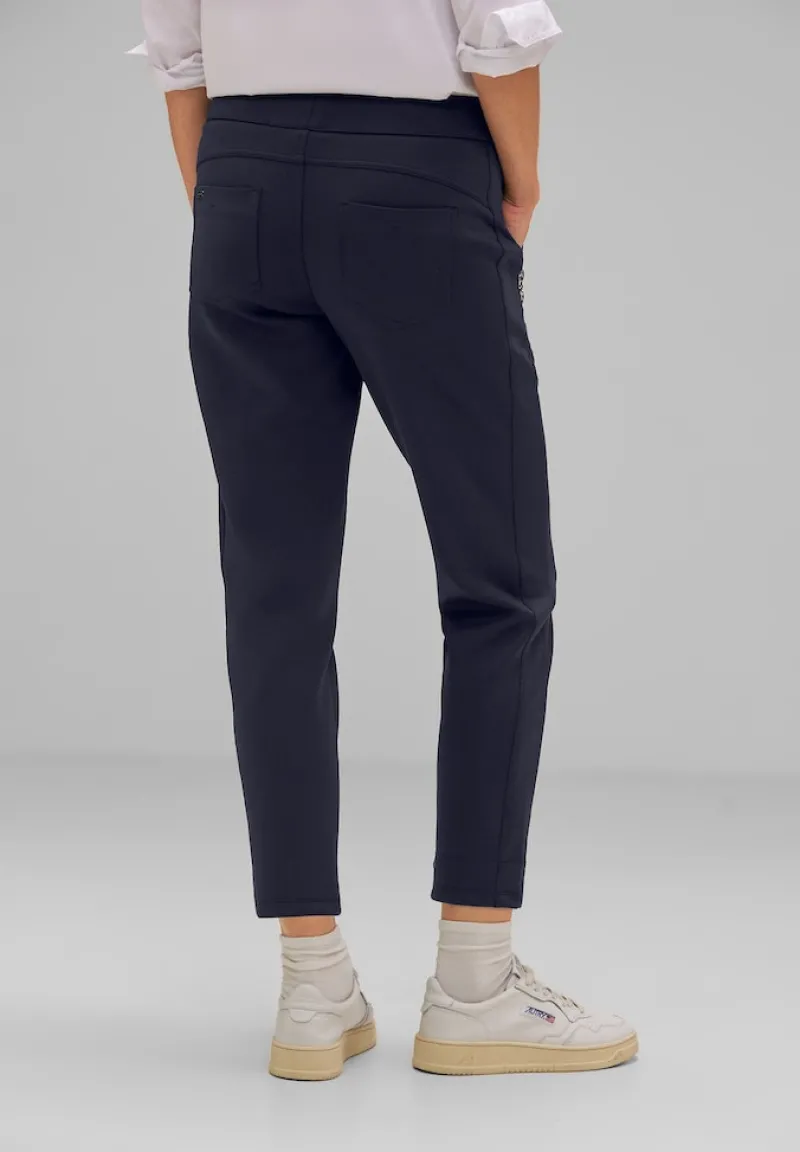 Street One Hosen*Scuba Loose Fit Hose deep blue