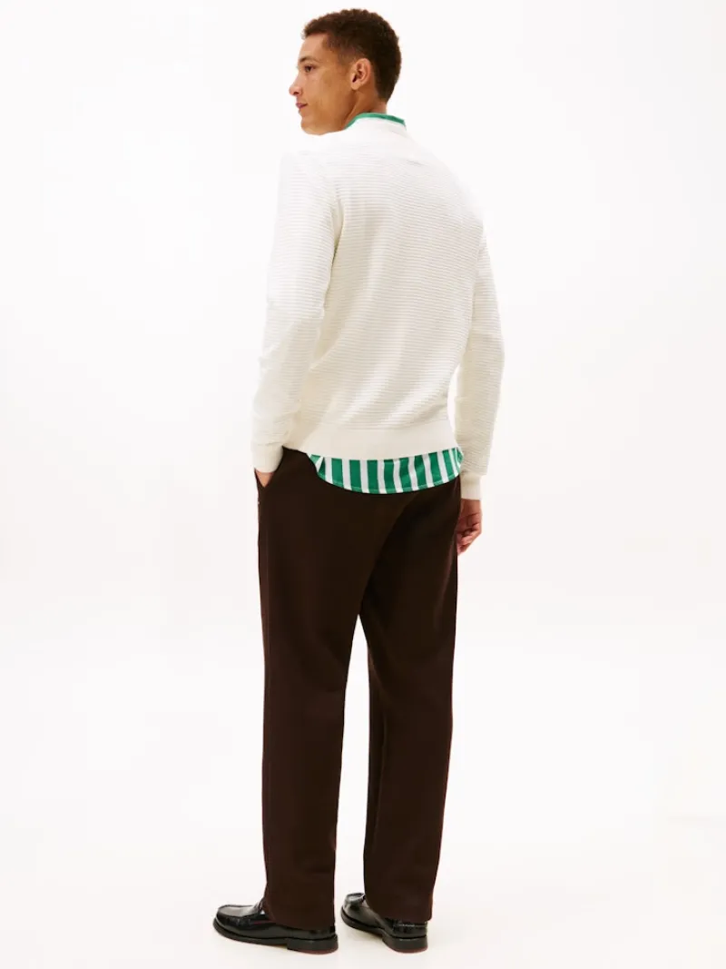 Tommy Hilfiger Pullover & Sweatshirts*SEASONAL STRUCTURE CNECK ivory petal