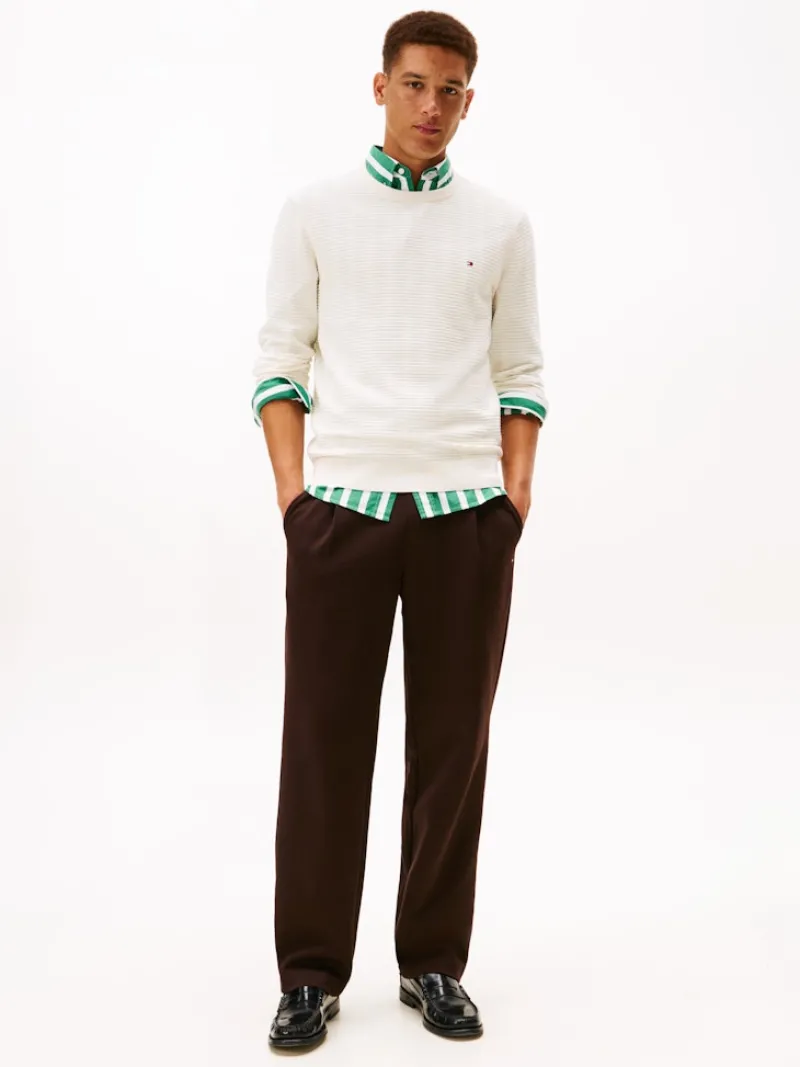 Tommy Hilfiger Pullover & Sweatshirts*SEASONAL STRUCTURE CNECK ivory petal