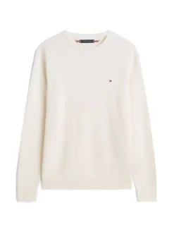 Tommy Hilfiger Pullover & Sweatshirts*SEASONAL STRUCTURE CNECK ivory petal