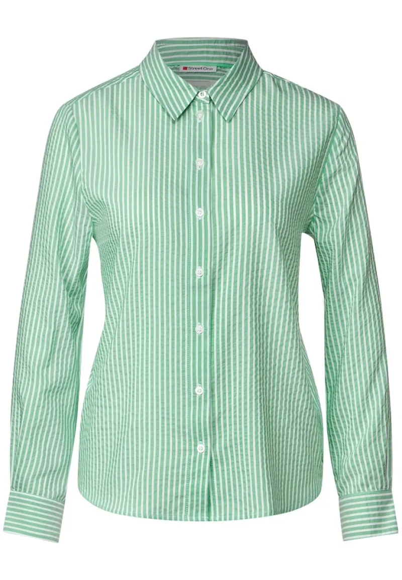 Street One Blusen*Seersucker Bluse brisk green